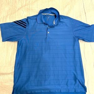Adidas Sz .M men’s Clima Cool Golf Shirt. Baby Blue